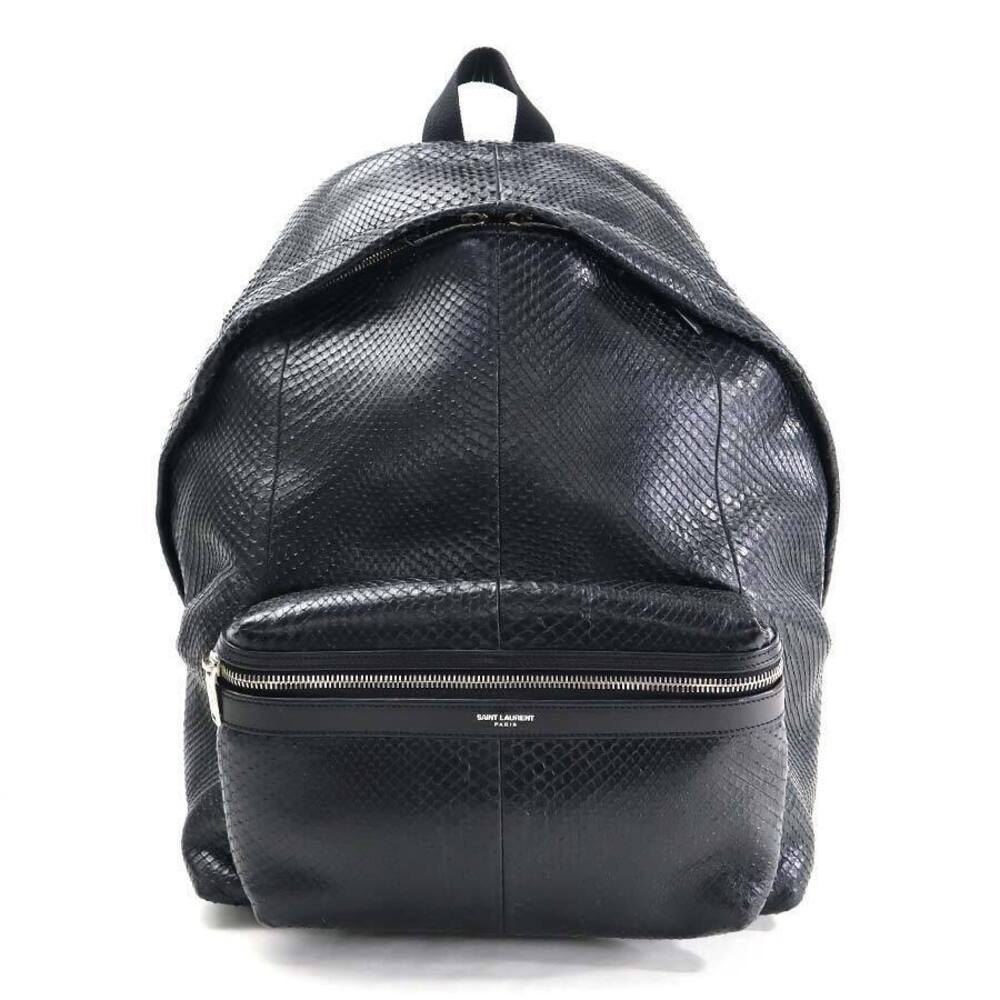 Saint Laurent Backpack Python Black